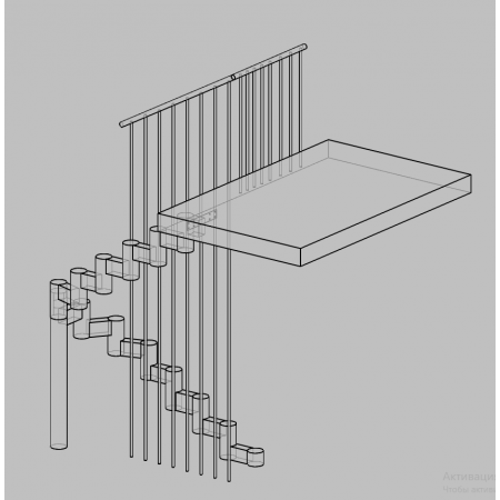 Металлическая лестница между этажами 